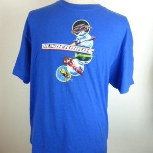 THUNDERBIRDS Jet AIRCRAFT BLUE T SHIRT S
